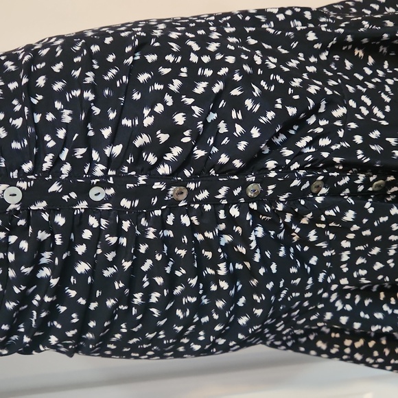 ⭕️ NEW PRICE FIRM She + Sky Size Small Navy Ruched Dress - Picture 2 of 6